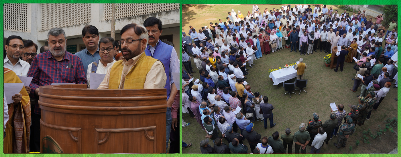 JMI celebrates Rashtriya Ekta Diwas, Vice Chancellor administers Unity Pledge to employees